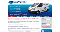 Desktop Screenshot of lincsvanhire.co.uk